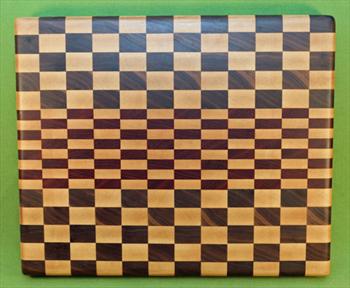 Board #962 Exotic Hardwood End Grain Cutting Board 15 1/2" x 12 1/2" x 1 5/8" - $94.99